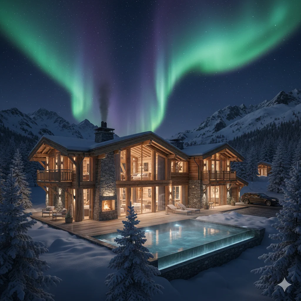 Agence M Com Marseille Altheor Courchevel Nettoyage chalet luxe nuit montagne neige